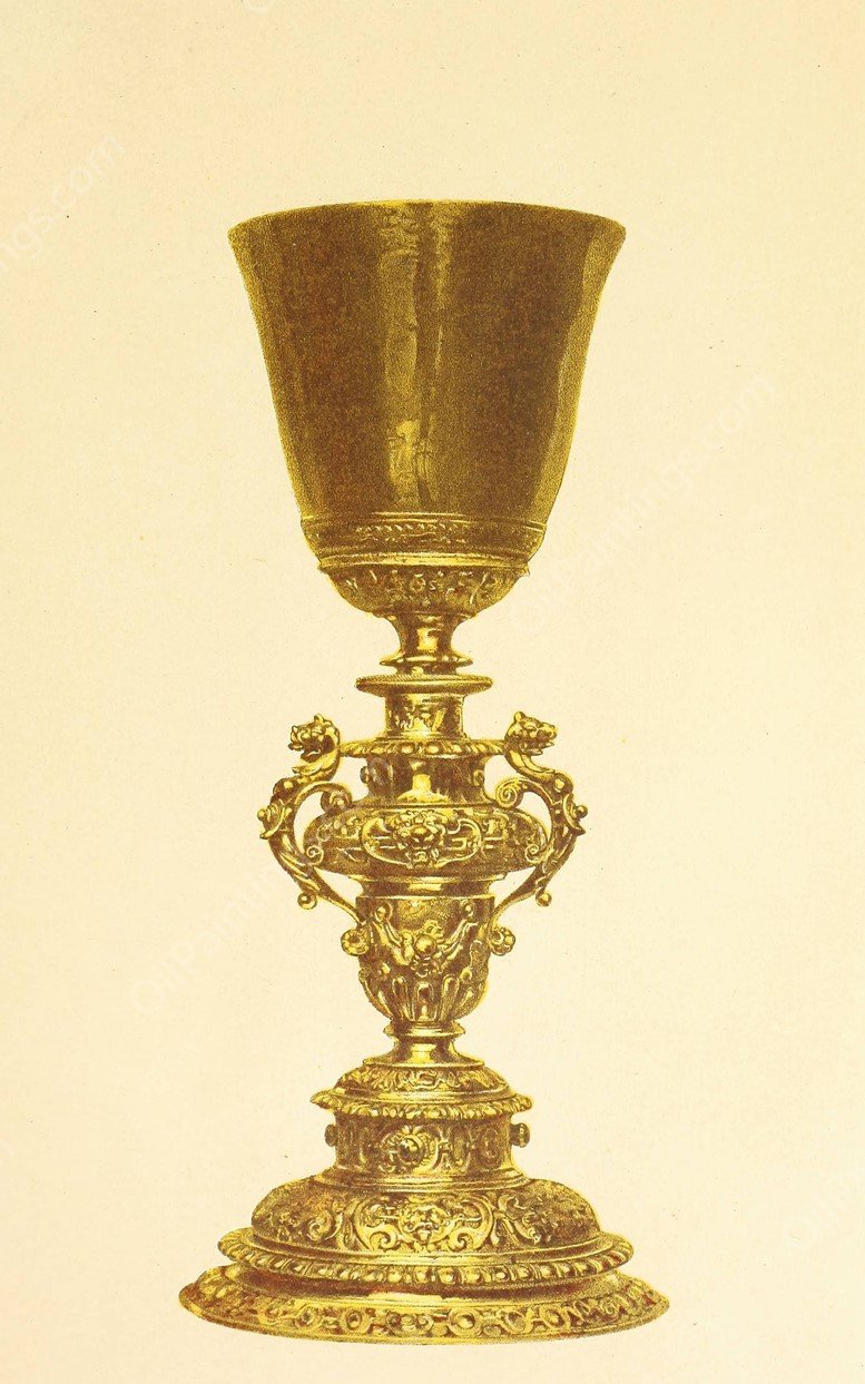 Ancient Gilded Chalice  by John Charles Robinson - Hand-Painted Oil Painting Reproduction
