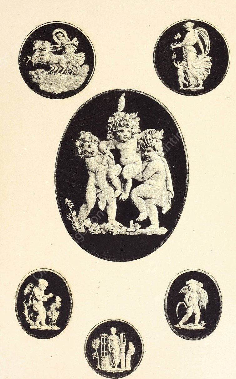 Cameos in Old Wedgwood Ware  by John Charles Robinson - Hand-Painted Oil Painting Reproduction