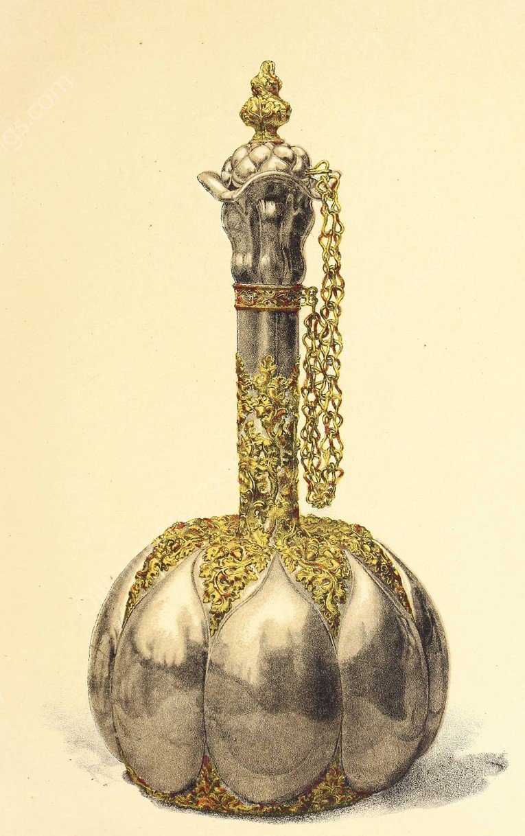 Silver-gilt. Frame enriched with Translucent Enamels  by John Charles Robinson - Hand-Painted Oil Painting Reproduction