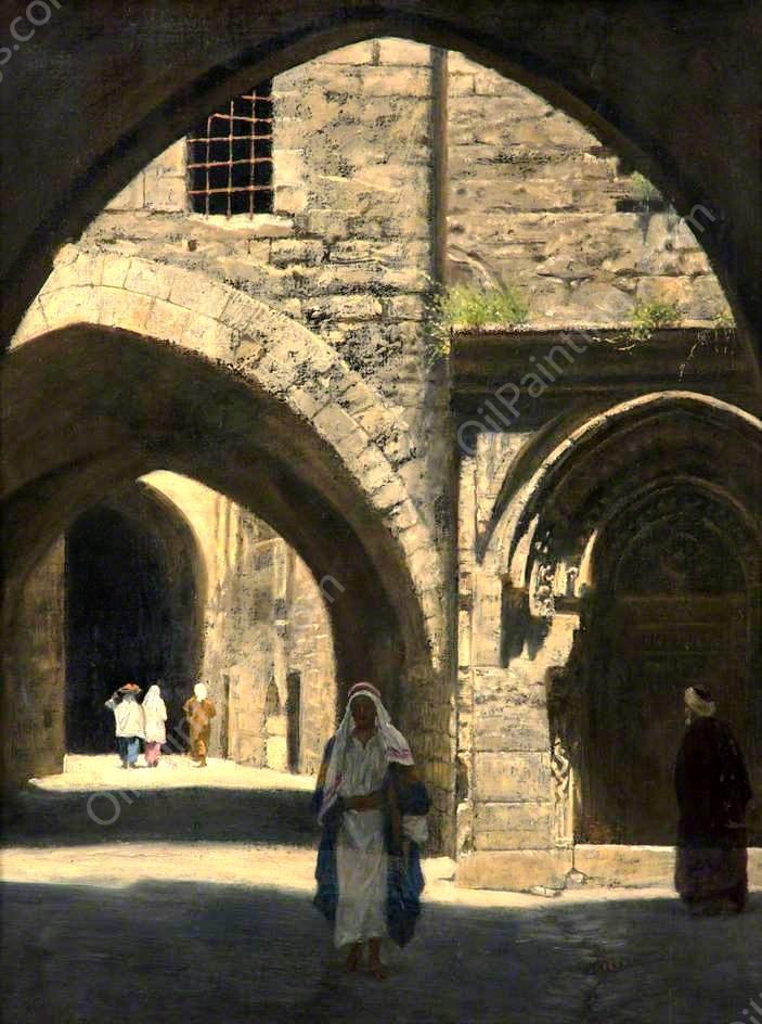 A Street in Jerusalem by John Collier - Hand-Painted Oil Painting Reproduction