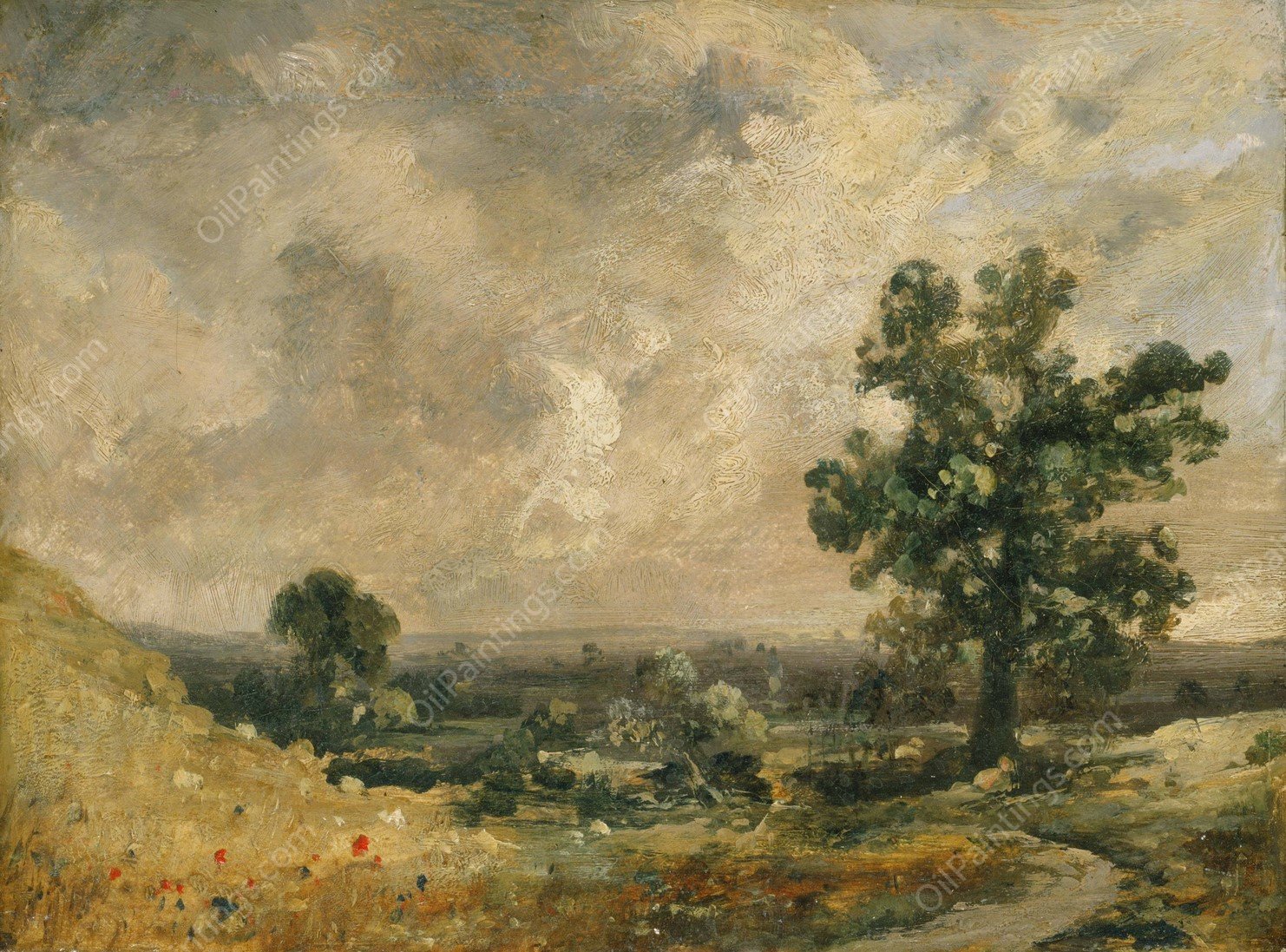 English Landscape by John Constable - Hand-Painted Oil Painting Reproduction