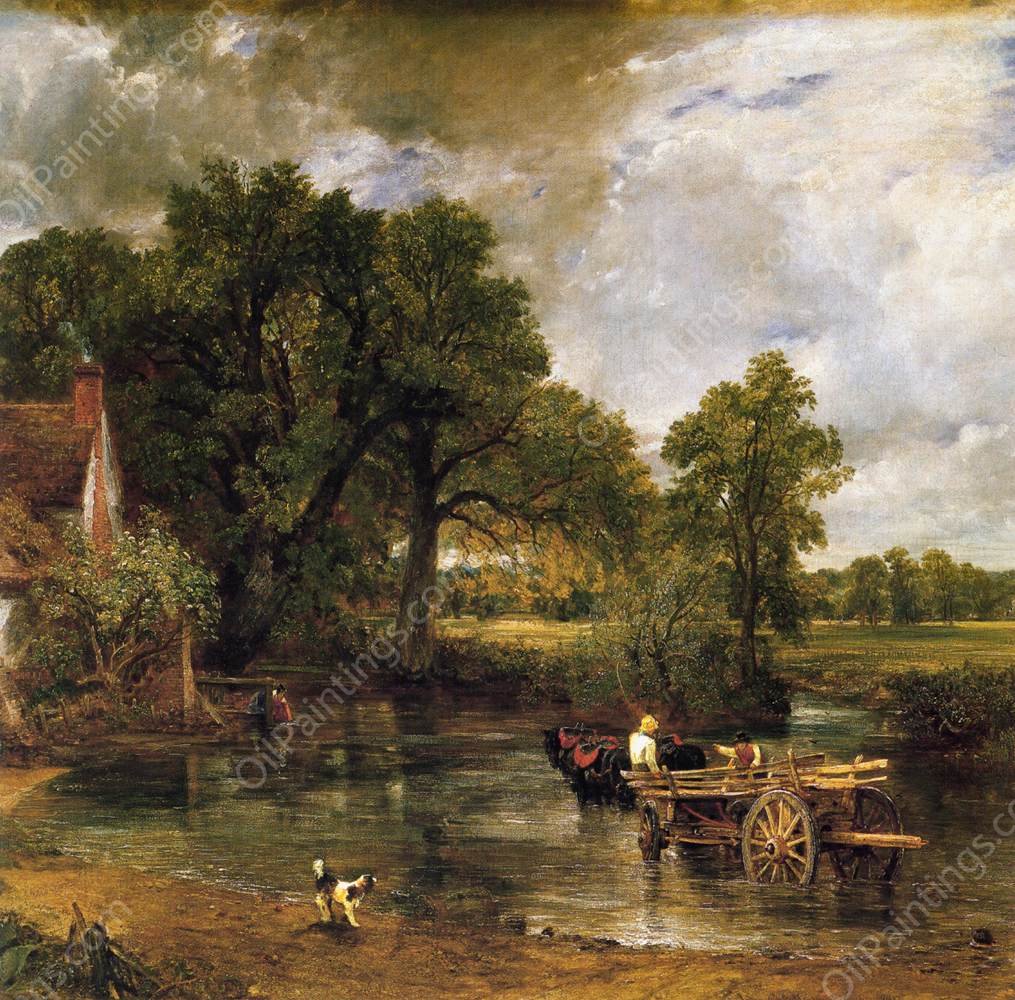 The Hay-Wain Detail by John Constable - Hand-Painted Oil Painting Reproduction