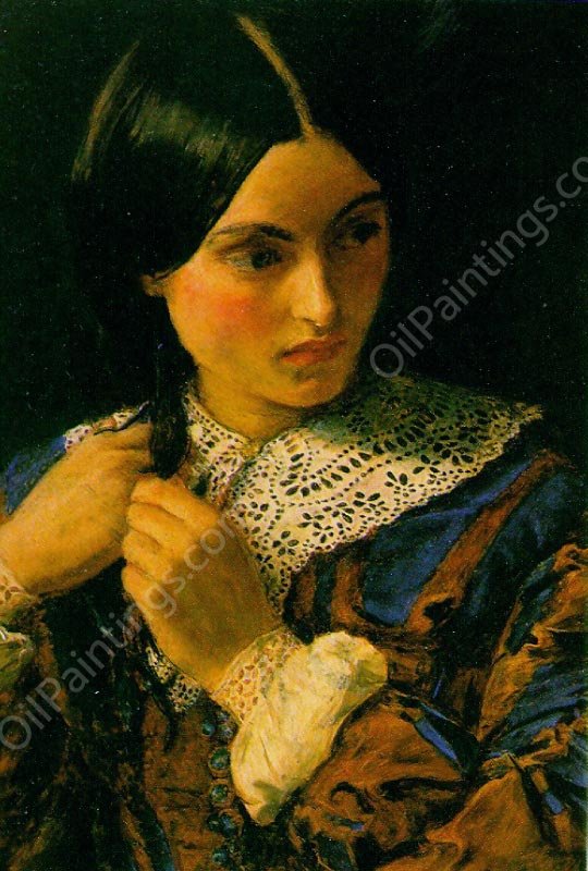A Beauty by John Everett Millais - Hand-Painted Oil Painting Reproduction