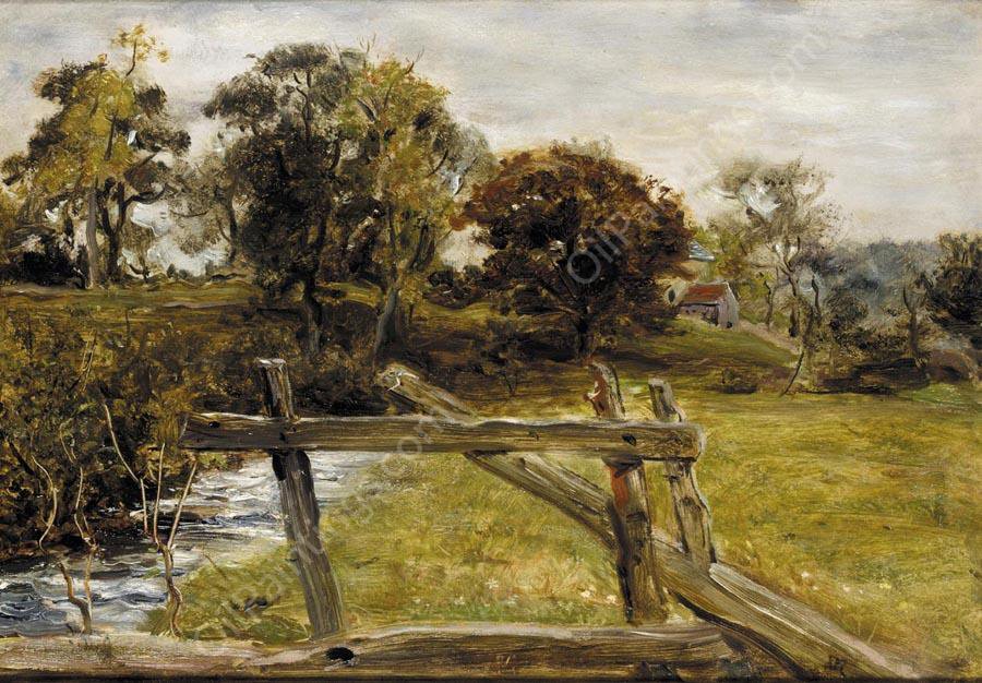View Near Hampstead by John Everett Millais - Hand-Painted Oil Painting Reproduction