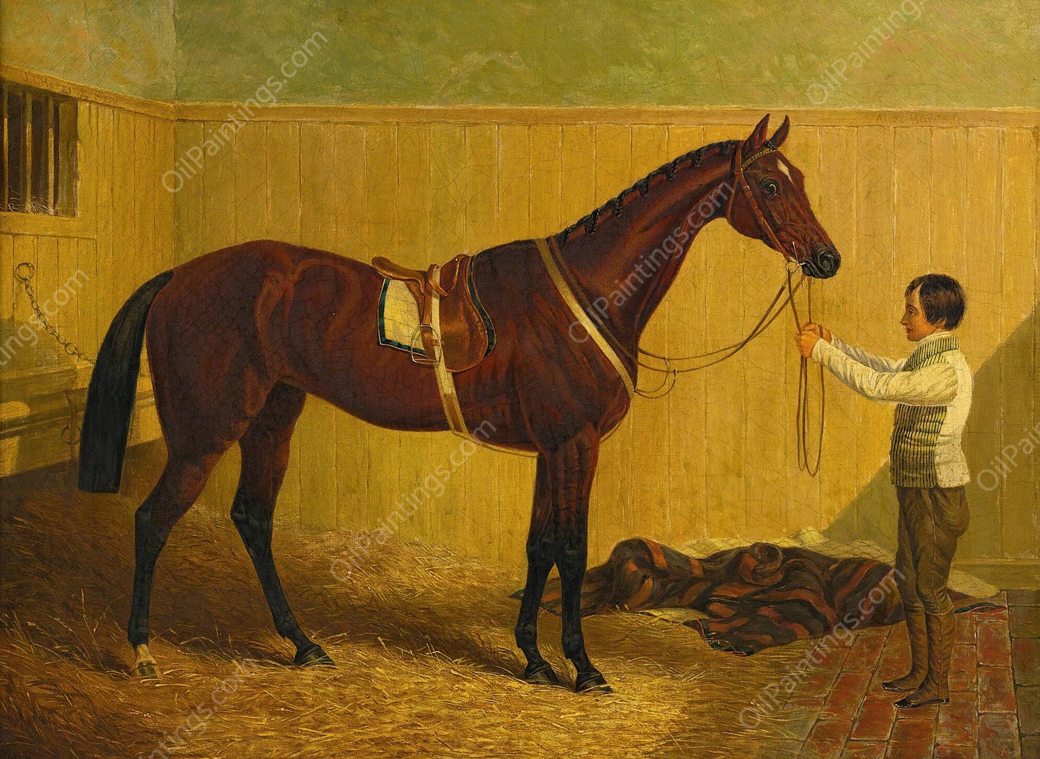 Alice Hawthorn  by John Frederick Herring Snr. - Hand-Painted Oil Painting Reproduction