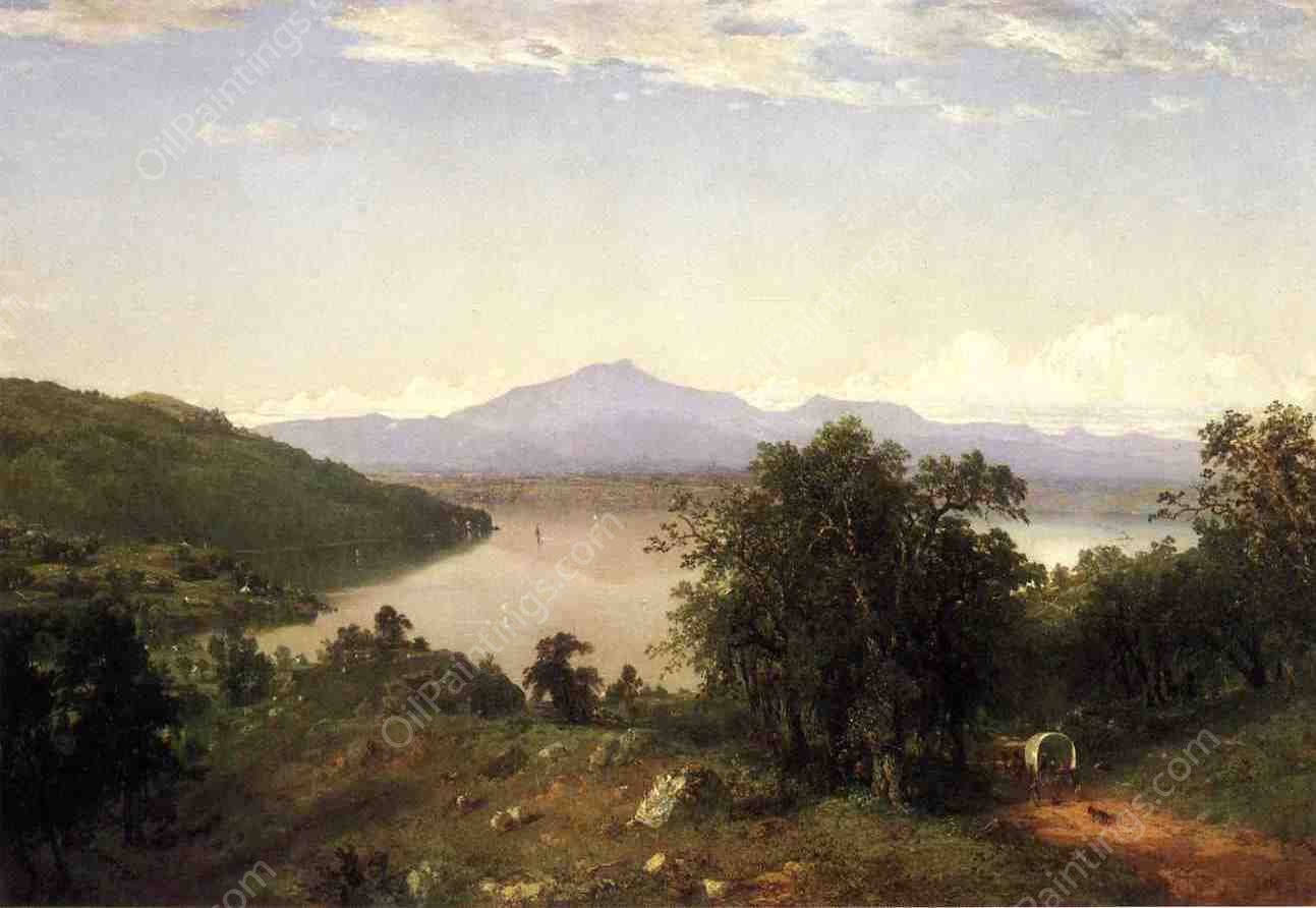 Camels Hump from the Western Shore of Lake Champlain by John Frederick Kensett - Hand-Painted Oil Painting Reproduction