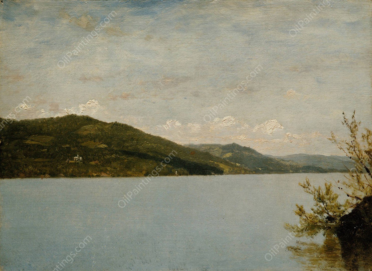 Lake George, 1872  by John Frederick Kensett - Hand-Painted Oil Painting Reproduction