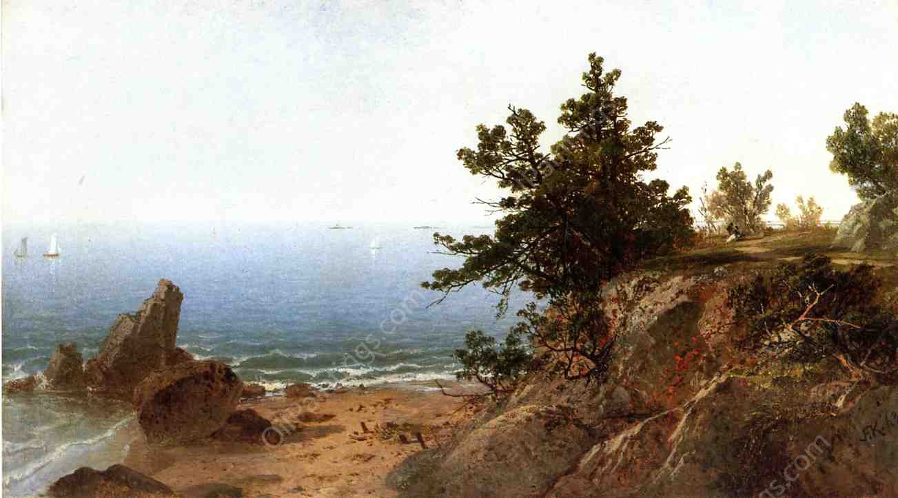 On the Beverly Coast, Massachusetts by John Frederick Kensett - Hand-Painted Oil Painting Reproduction