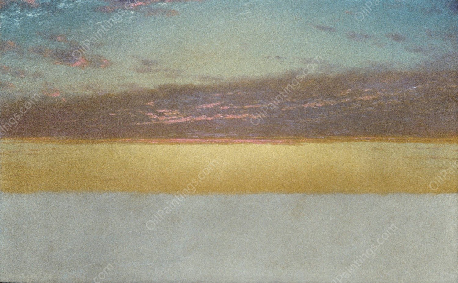Sunset Sky  by John Frederick Kensett - Hand-Painted Oil Painting Reproduction