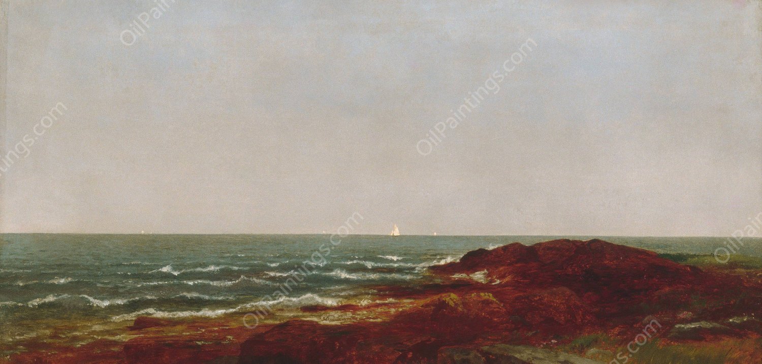 The Sea  by John Frederick Kensett - Hand-Painted Oil Painting Reproduction
