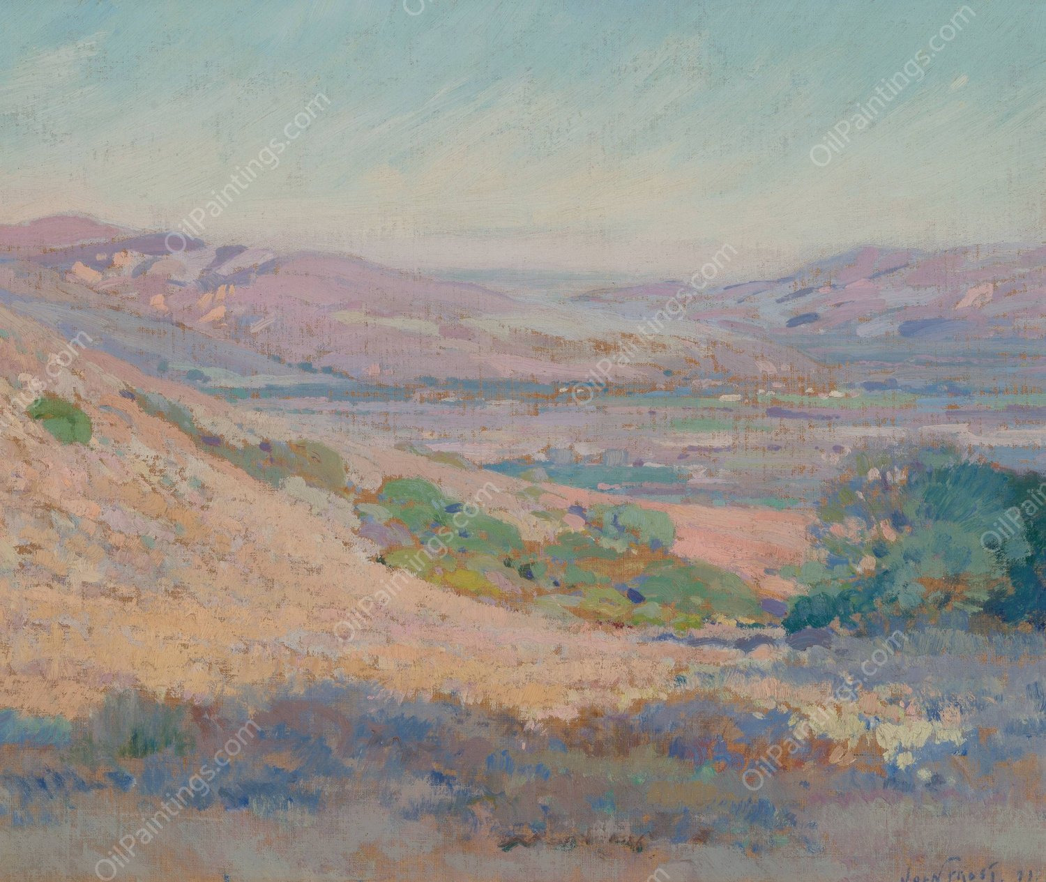 Near Flintridge  by John Frost - Hand-Painted Oil Painting Reproduction