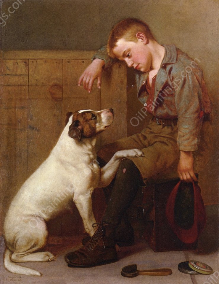 Best Friends by John George Brown - Hand-Painted Oil Painting Reproduction