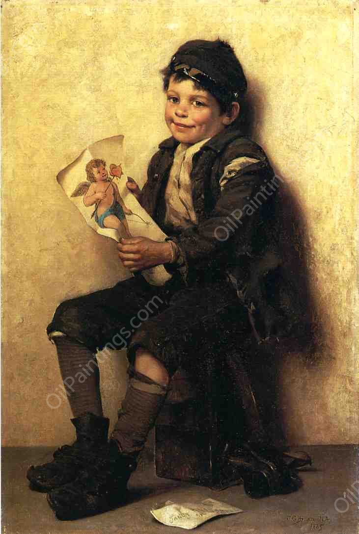 Paddy's Valentine by John George Brown - Hand-Painted Oil Painting Reproduction