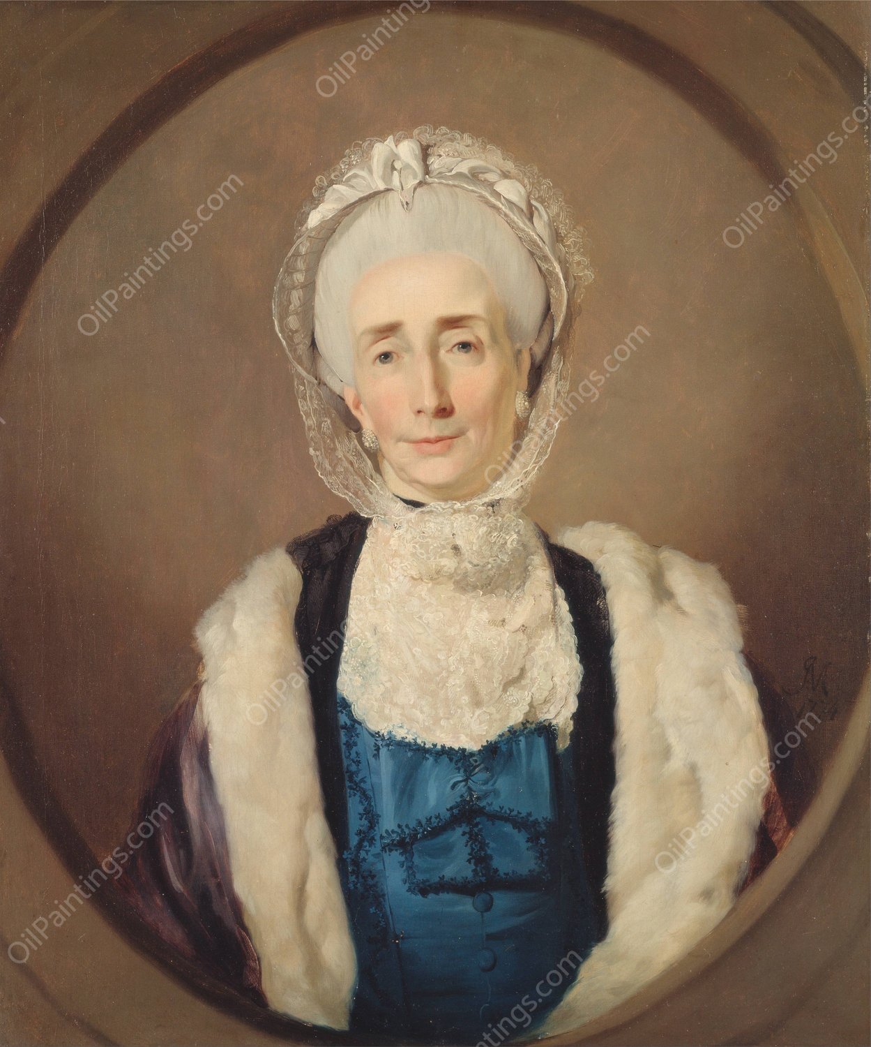 Mrs. Lushington  by John Hamilton Mortimer - Hand-Painted Oil Painting Reproduction