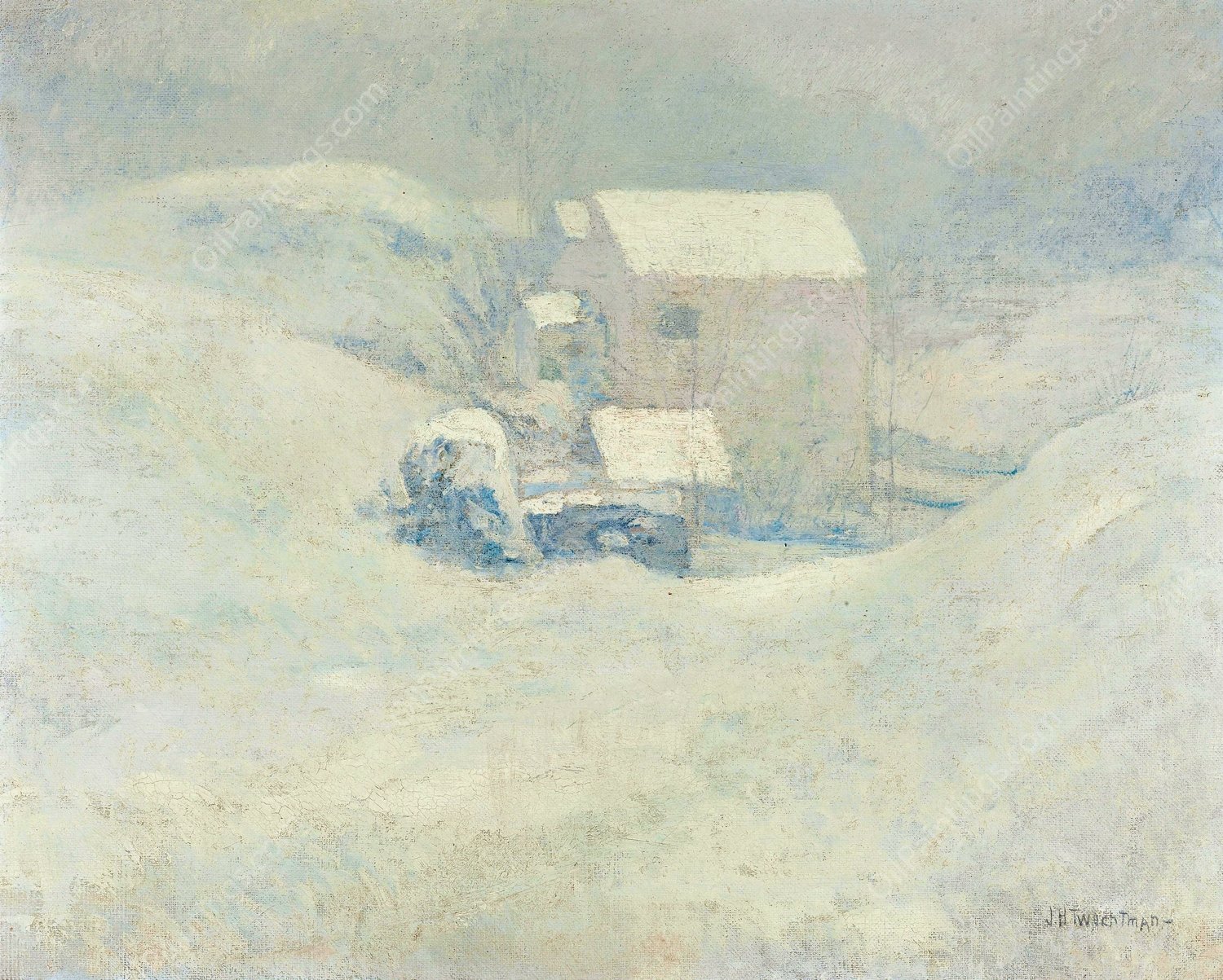 Snow by John Henry Twachtman - Hand-Painted Oil Painting Reproduction