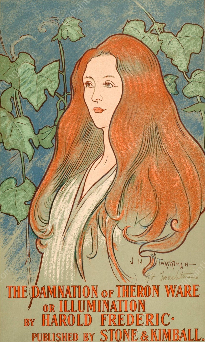 The Damnation of Theron Ware or Illumination  by John Henry Twachtman - Hand-Painted Oil Painting Reproduction