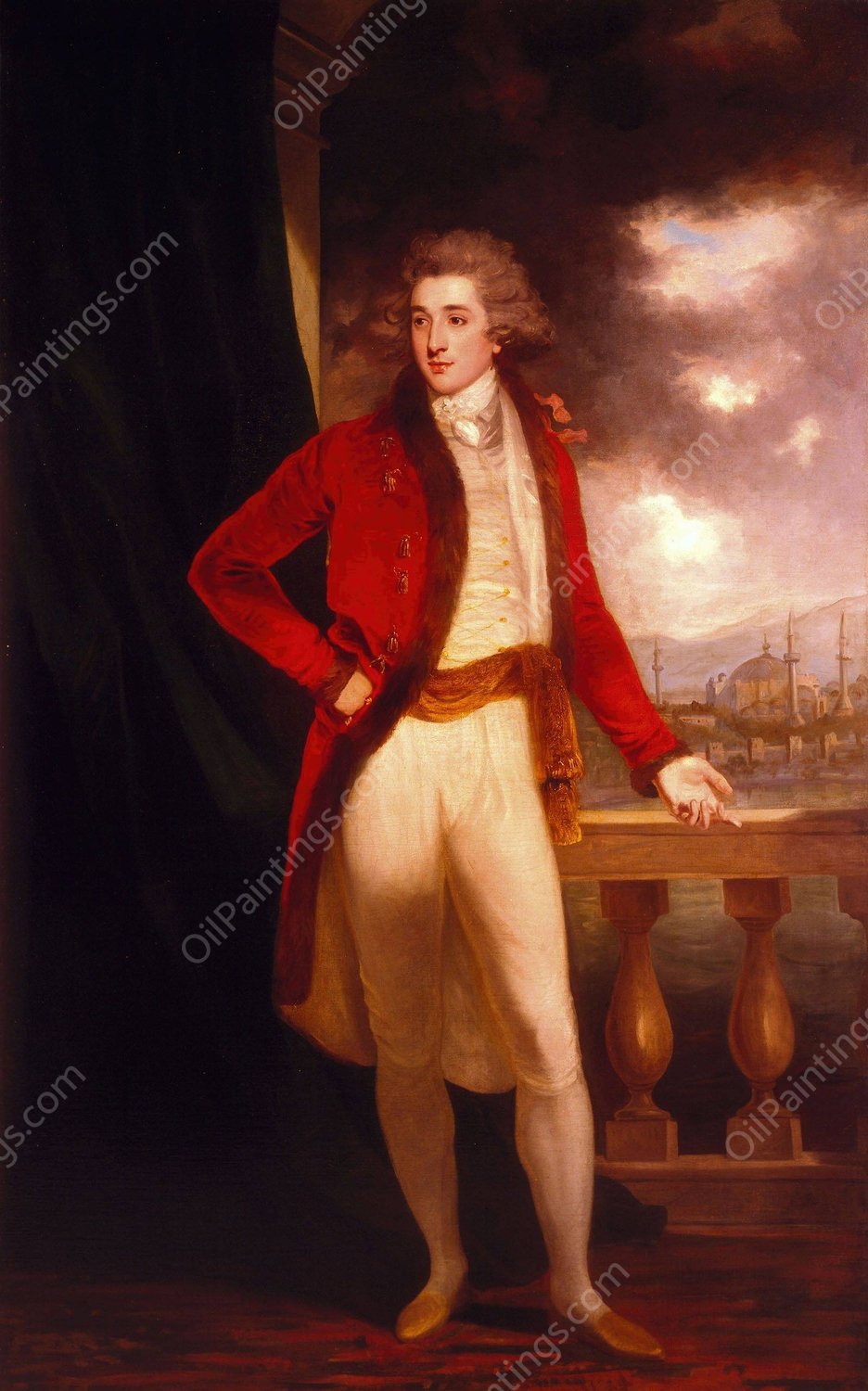 Portrait of Captain George Porter  by John Hoppner - Hand-Painted Oil Painting Reproduction