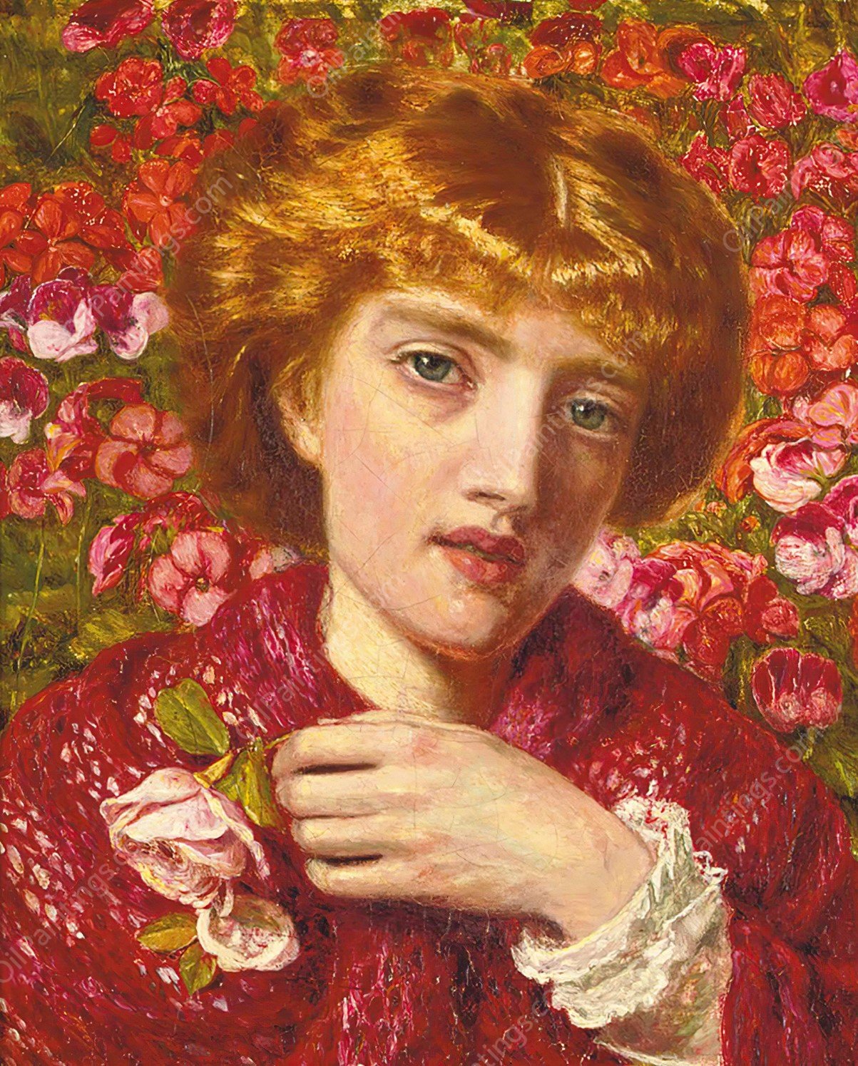 The Gardener's Daughter by John Ingle Lee - Hand-Painted Oil Painting Reproduction