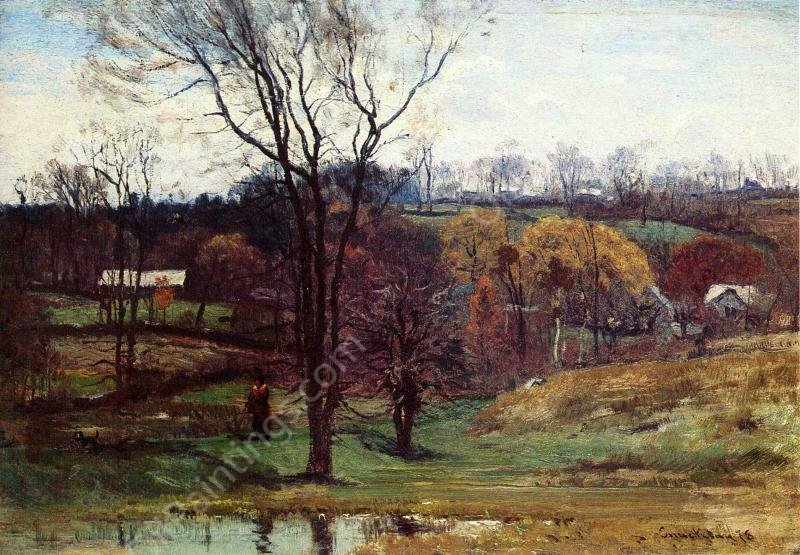 A Late Afternoon Walk by John Joseph Enneking - Hand-Painted Oil Painting Reproduction
