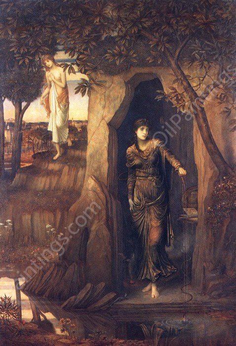 Circe and Scylla by John Melhuish Strudwick - Hand-Painted Oil Painting Reproduction