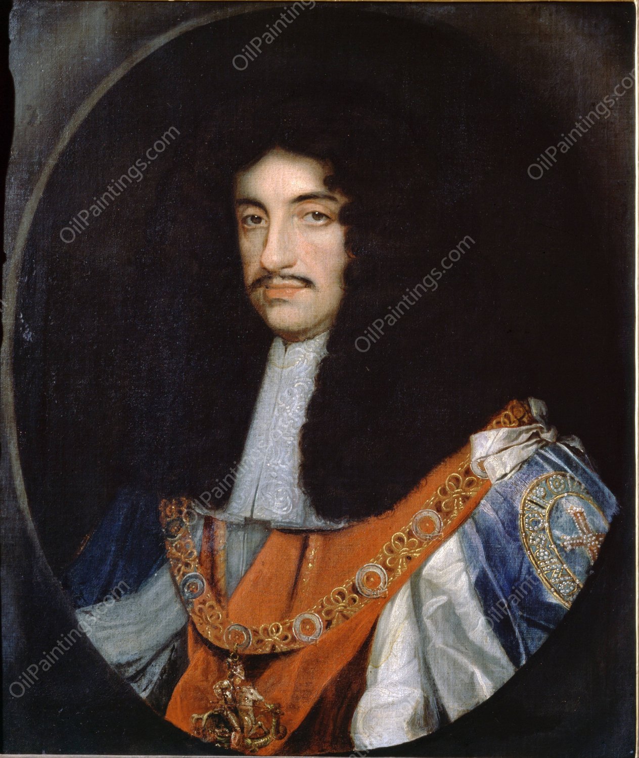 Charles II by John Michael Wright - Hand-Painted Oil Painting Reproduction