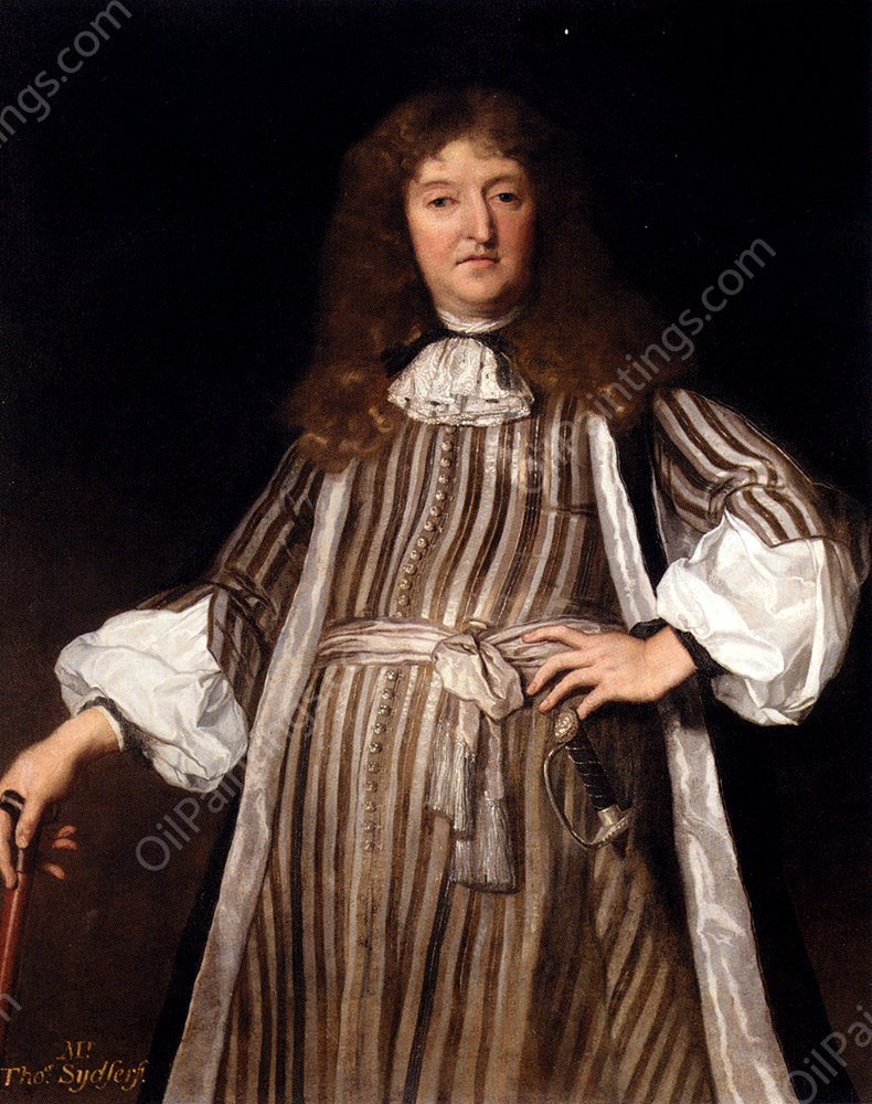 Portrait Of Mr. Thomas Sydserff by John Michael Wright - Hand-Painted Oil Painting Reproduction