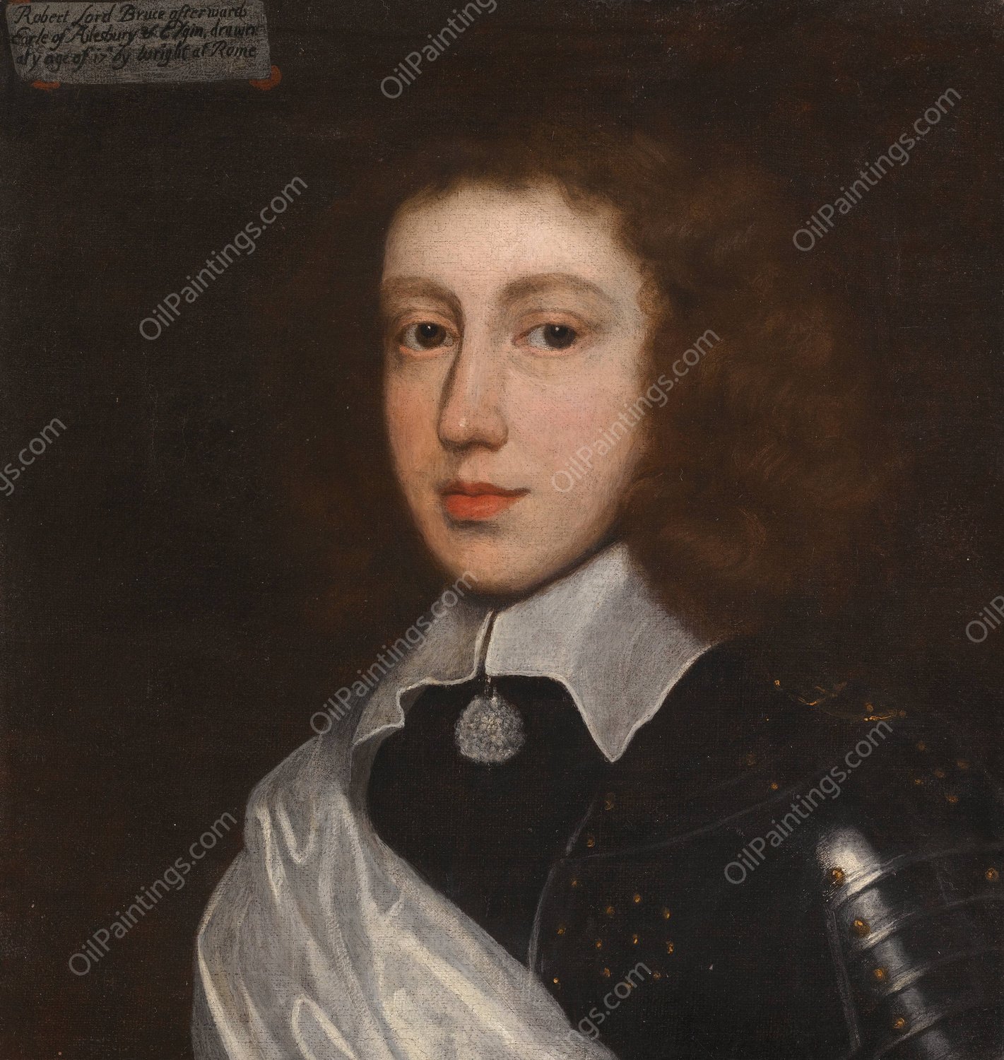 Portrait of Robert, Lord Bruce, Later 2nd Earl of Elgin And 1st Earl of Ailesbury by John Michael Wright - Hand-Painted Oil Painting Reproduction
