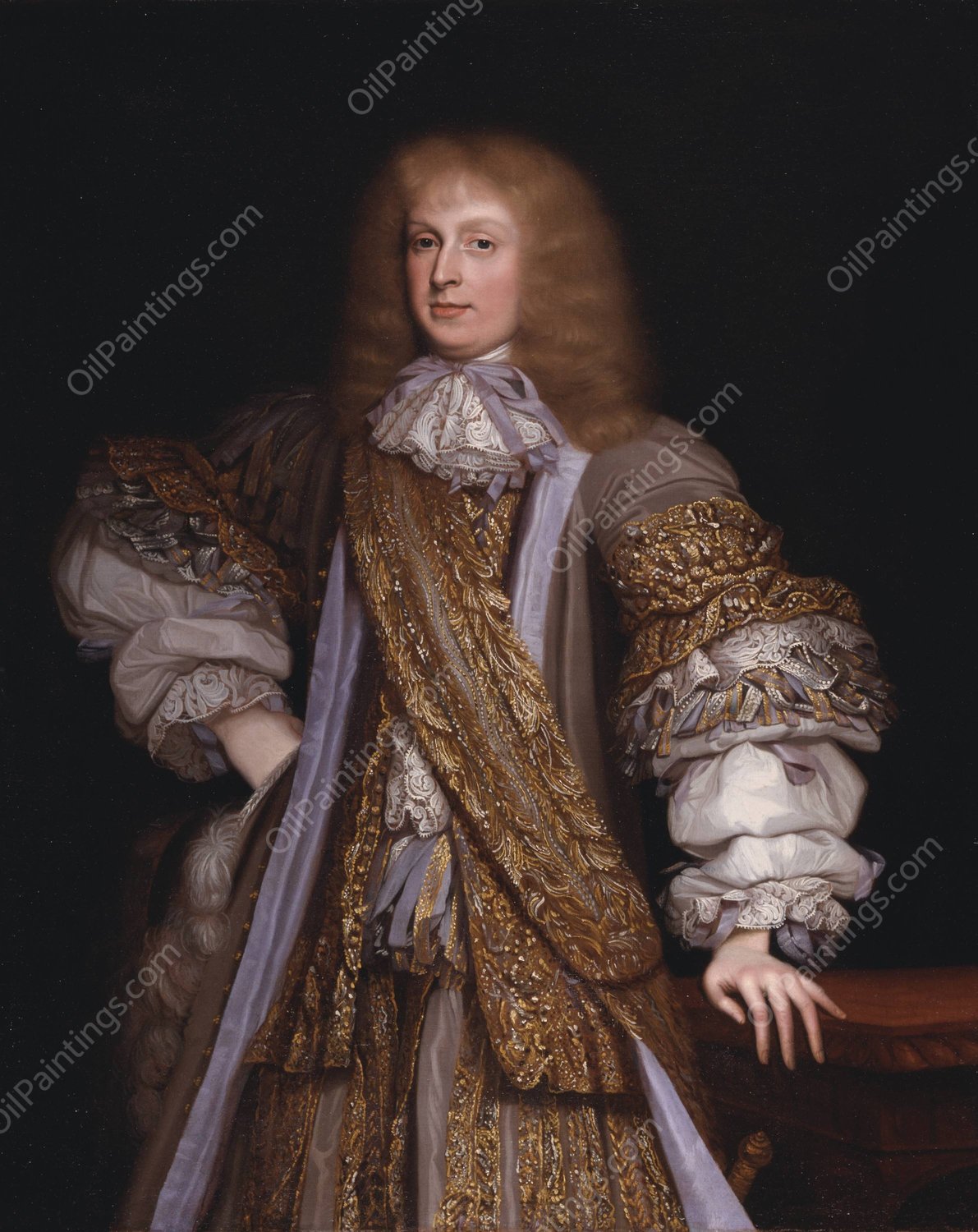 Sir John Corbet of Adderley  by John Michael Wright - Hand-Painted Oil Painting Reproduction