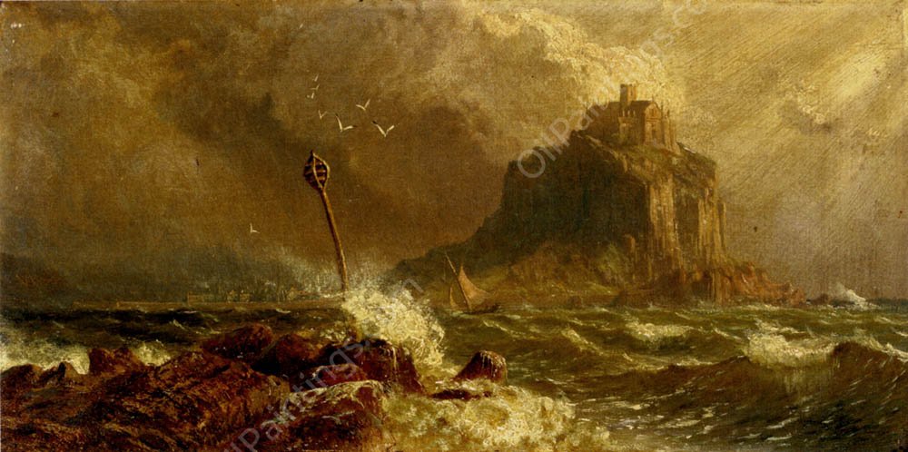 Blowing Fresh-Mounts Bay, Cornwall by John Mogford - Hand-Painted Oil Painting Reproduction