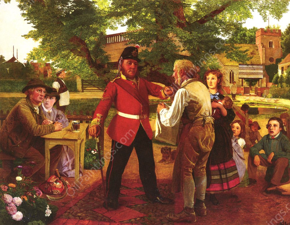 The Recruiting Sergeant by John Mulcaster Carrick - Hand-Painted Oil Painting Reproduction