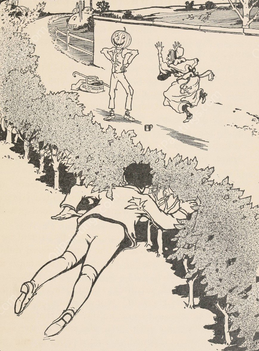 The Marvelous Land of Oz Pl.03  by John Rea Neill - Hand-Painted Oil Painting Reproduction