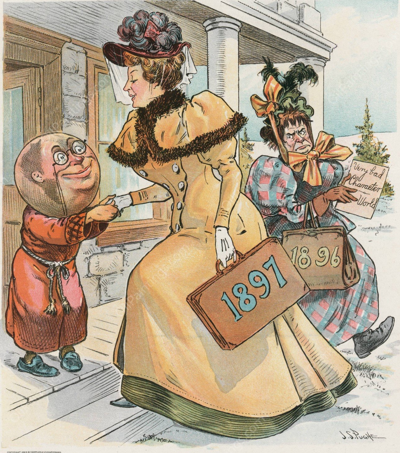 The new girl  by John Samuel Pughe - Hand-Painted Oil Painting Reproduction