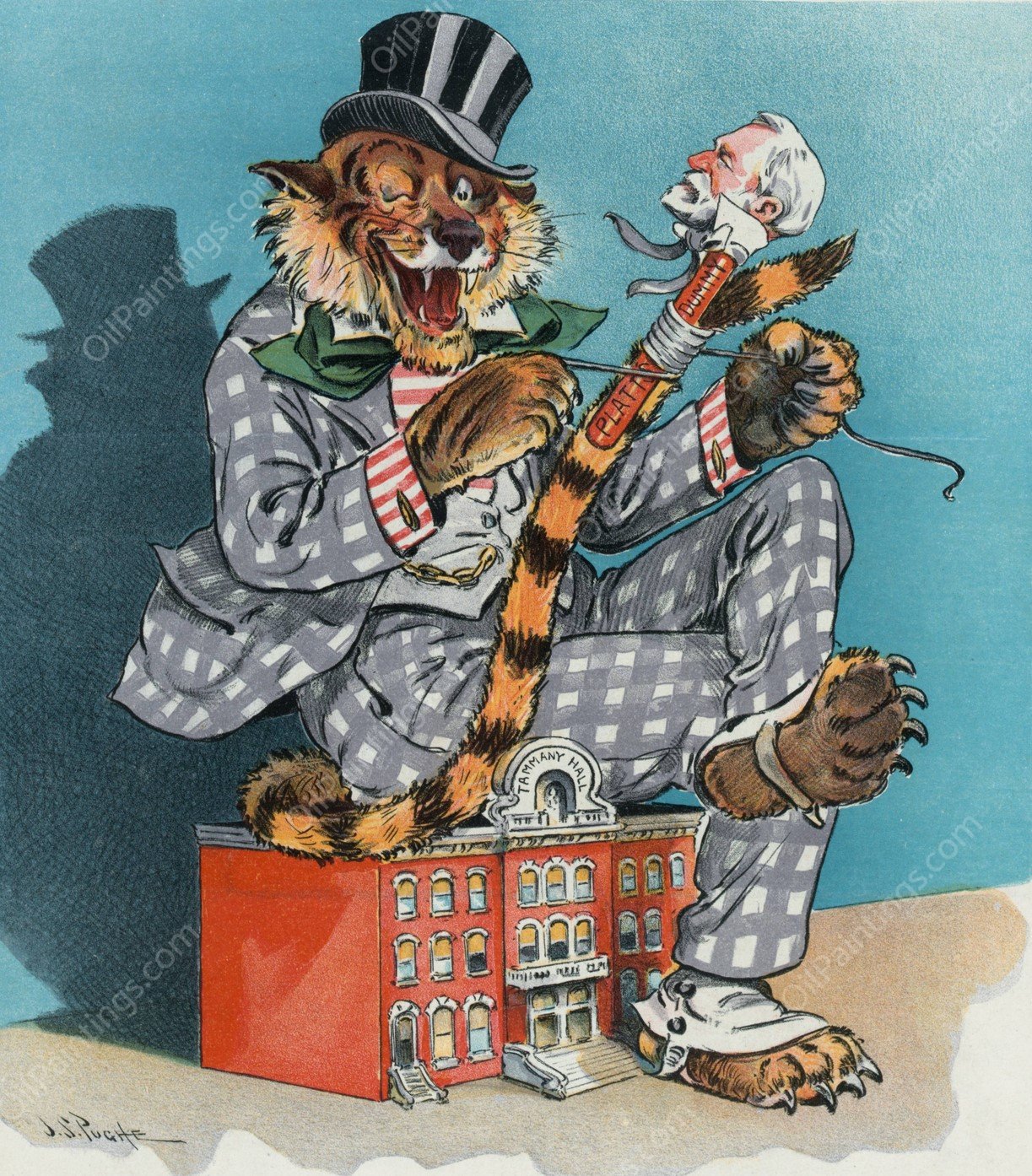 The Tammany alliance  by John Samuel Pughe - Hand-Painted Oil Painting Reproduction