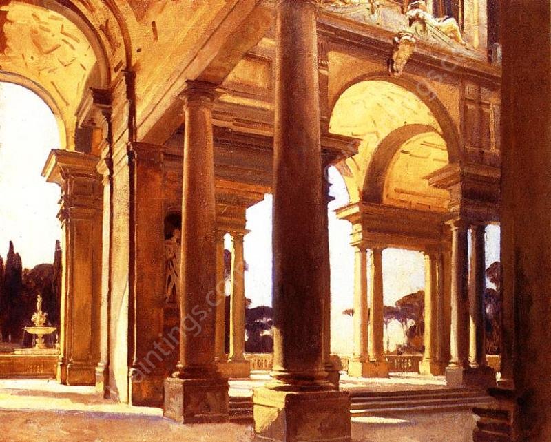A Study of Architecture, Florence by John Singer Sargent - Hand-Painted Oil Painting Reproduction