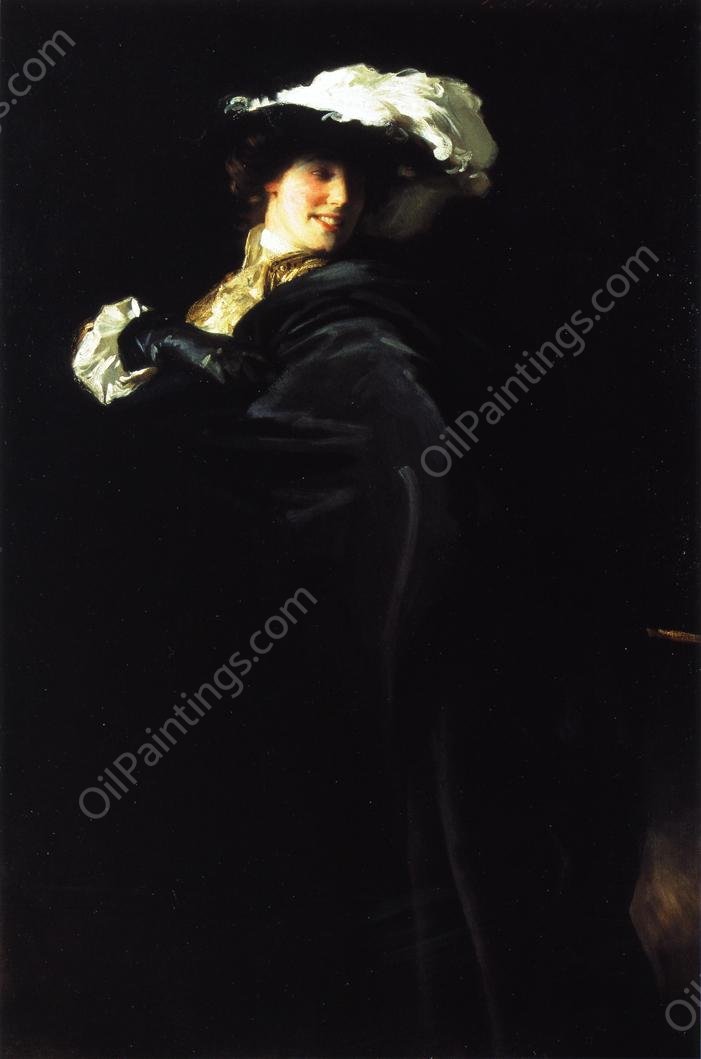 A Vele Gonfie also known as Ena Wertheimer by John Singer Sargent - Hand-Painted Oil Painting Reproduction