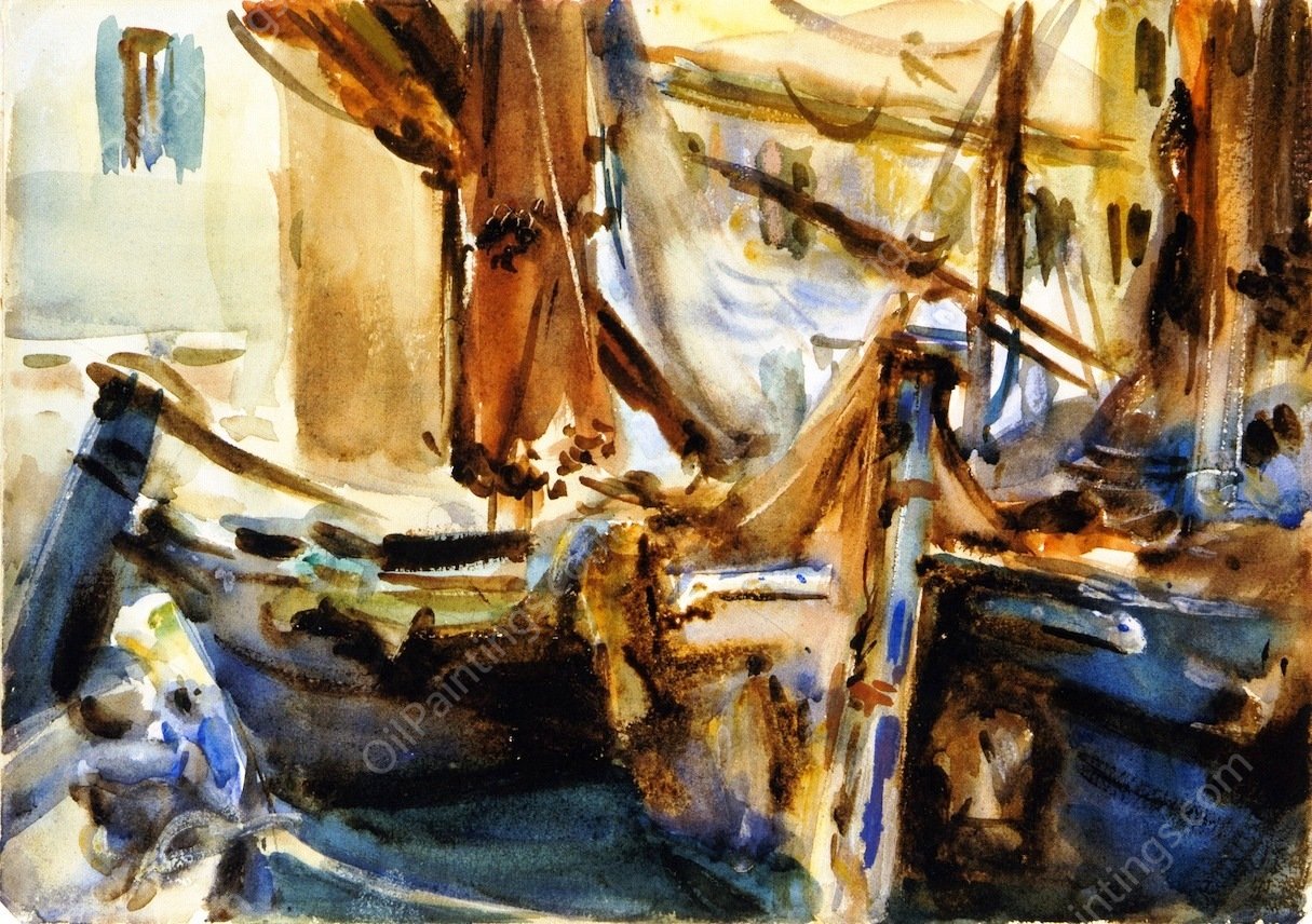 At Chioggia by John Singer Sargent - Hand-Painted Oil Painting Reproduction