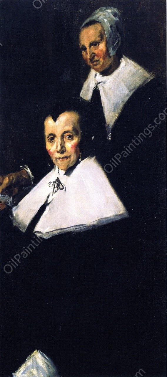 Detail of Two Figures from'The Regentesses of the Old Men's Almshouse, Haarlem' (after Frans Hals) by John Singer Sargent - Hand-Painted Oil Painting Reproduction