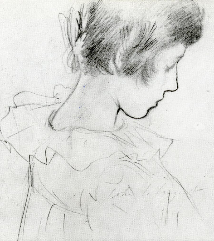 Dorothy Barnard also known as study for Carnation, Lily, Lily, Rose by John Singer Sargent - Hand-Painted Oil Painting Reproduction