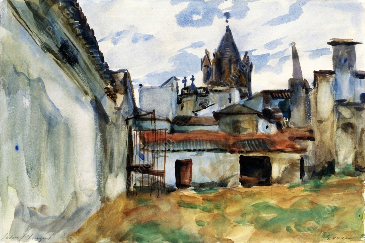 Evora, Portugal by John Singer Sargent - Hand-Painted Oil Painting Reproduction