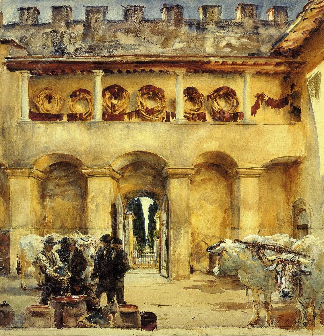 Florence: Torre Galli by John Singer Sargent - Hand-Painted Oil Painting Reproduction
