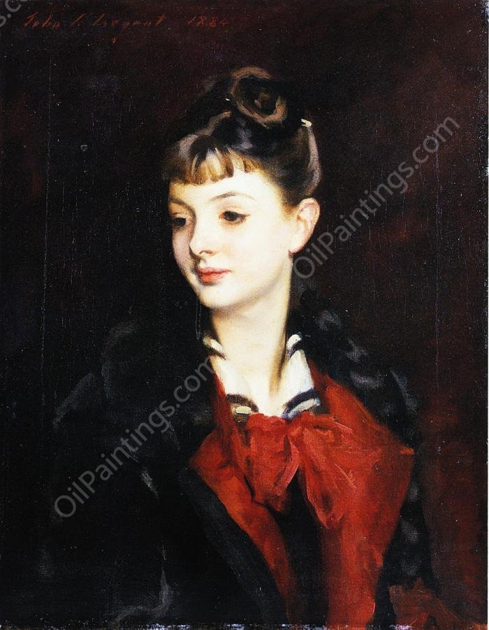 Mademoiselle Suzanne Poirson by John Singer Sargent - Hand-Painted Oil Painting Reproduction