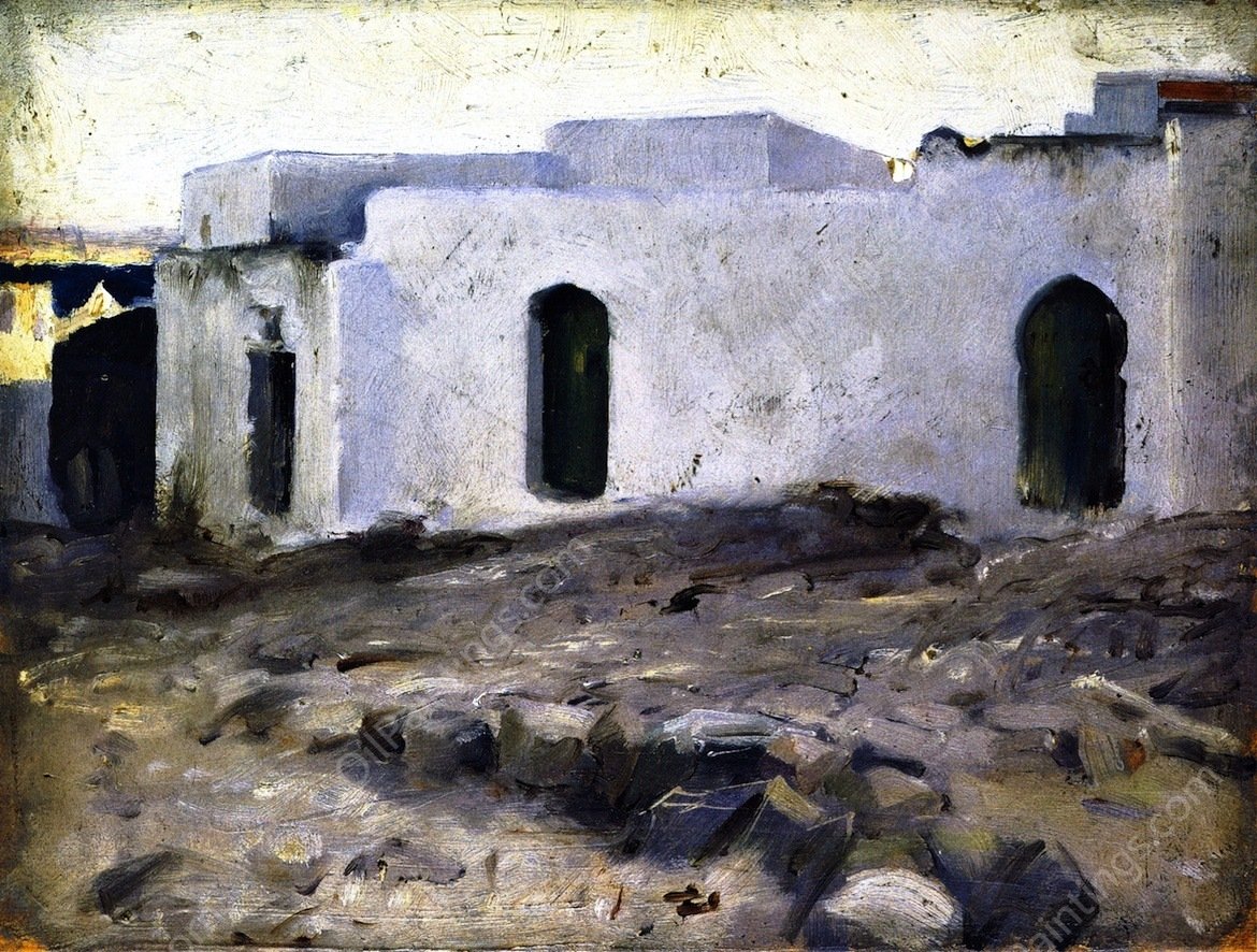 Moorish Buildings on a Cloudy Day by John Singer Sargent - Hand-Painted Oil Painting Reproduction