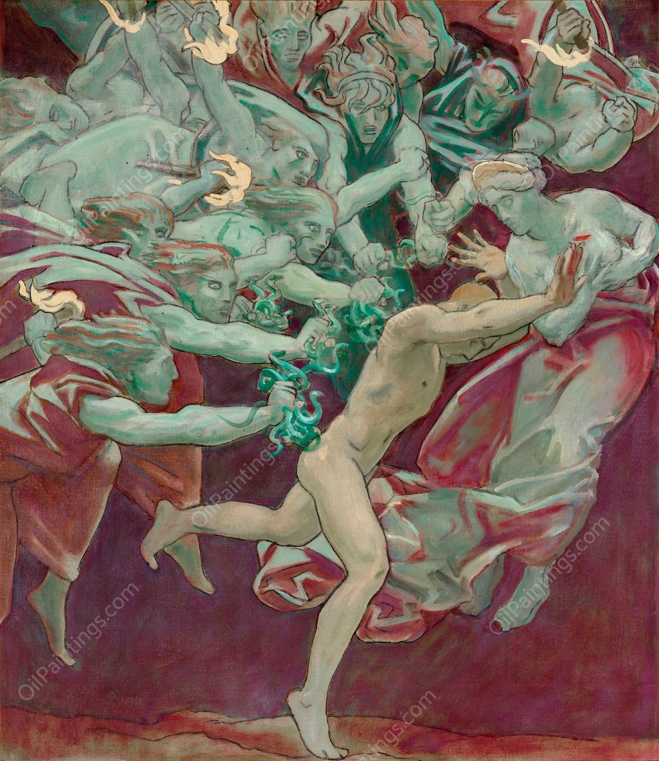 Orestes and The furies  by John Singer Sargent - Hand-Painted Oil Painting Reproduction