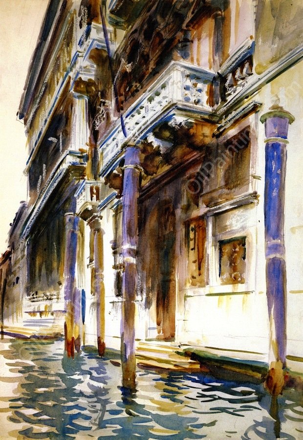 Palazzo Corner Contarini dai Cavalli by John Singer Sargent - Hand-Painted Oil Painting Reproduction