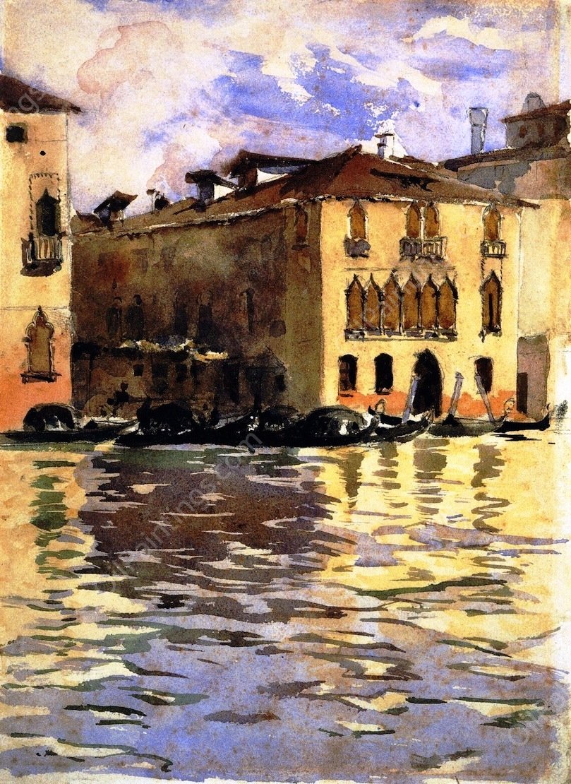 Palazzo Foscari by John Singer Sargent - Hand-Painted Oil Painting Reproduction