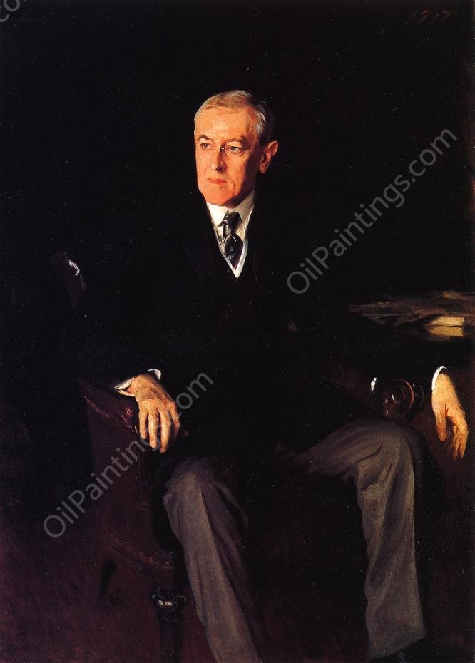 President Woodrow Wilson by John Singer Sargent - Hand-Painted Oil Painting Reproduction