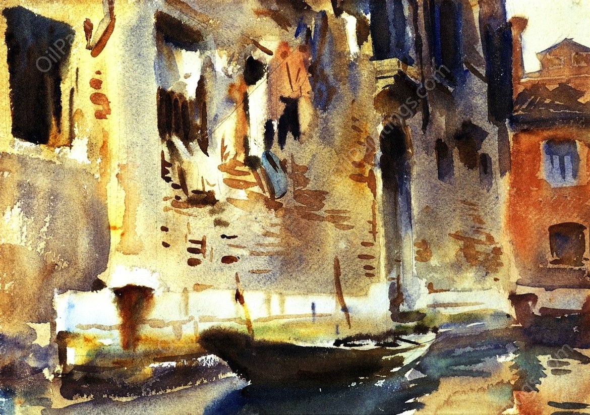 Rio dell'Osmarin by John Singer Sargent - Hand-Painted Oil Painting Reproduction