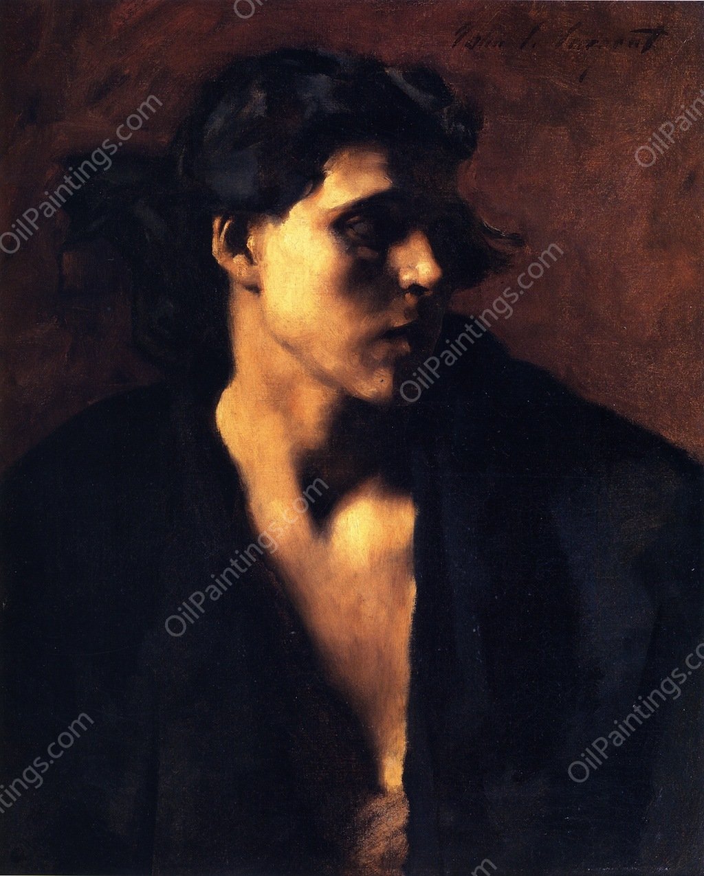 Study of a Model also known as A Spanish Woman or Gigia Viani by John Singer Sargent - Hand-Painted Oil Painting Reproduction