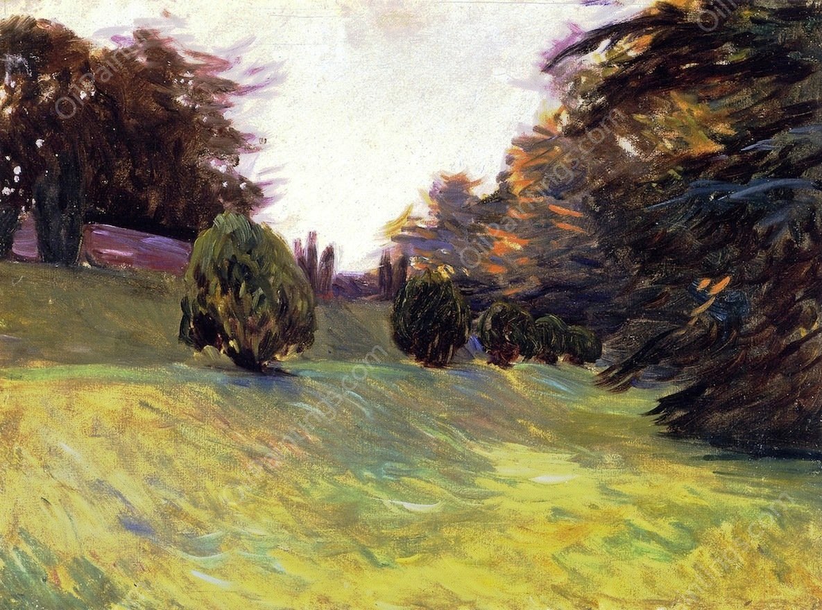 The Garden at Fladbury Rectory by John Singer Sargent - Hand-Painted Oil Painting Reproduction