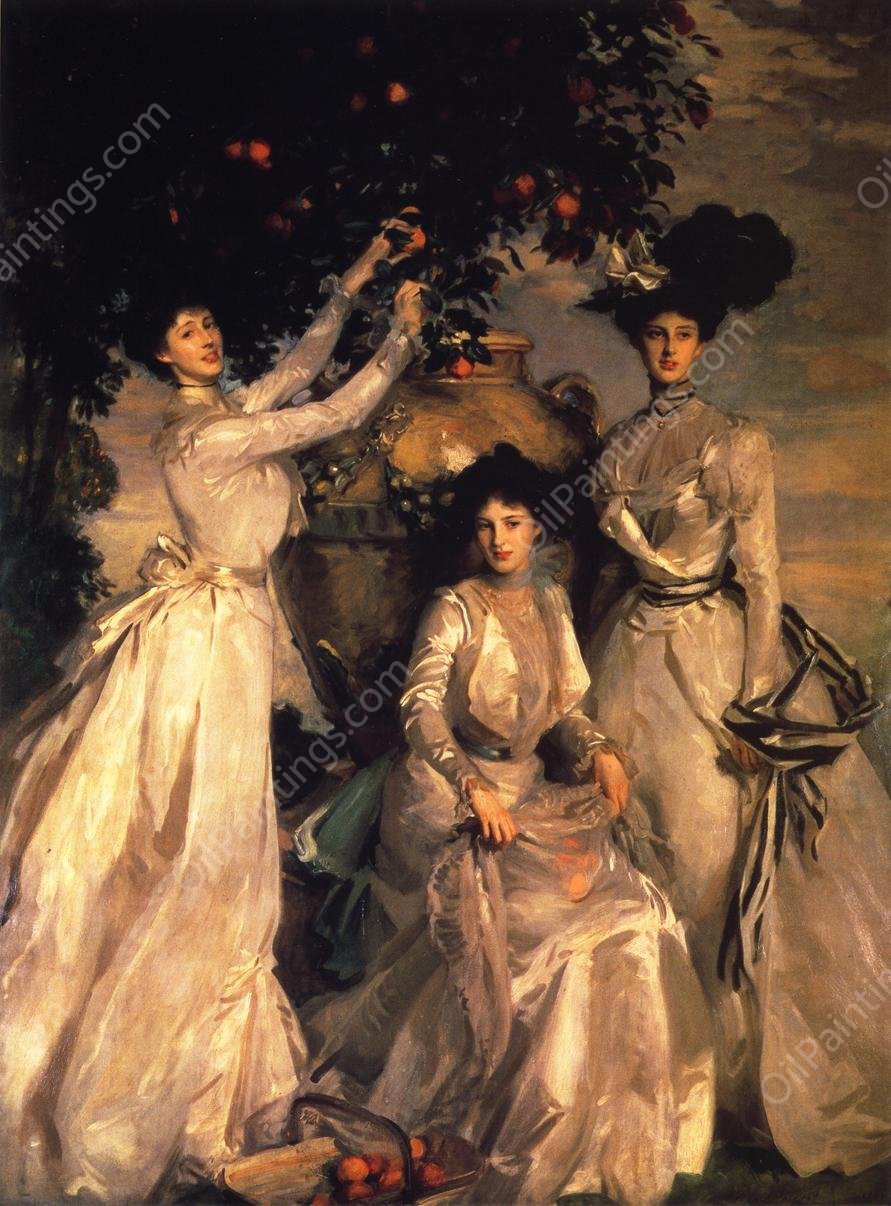 The Ladies Alexandra, Mary and Theo Acheson by John Singer Sargent - Hand-Painted Oil Painting Reproduction